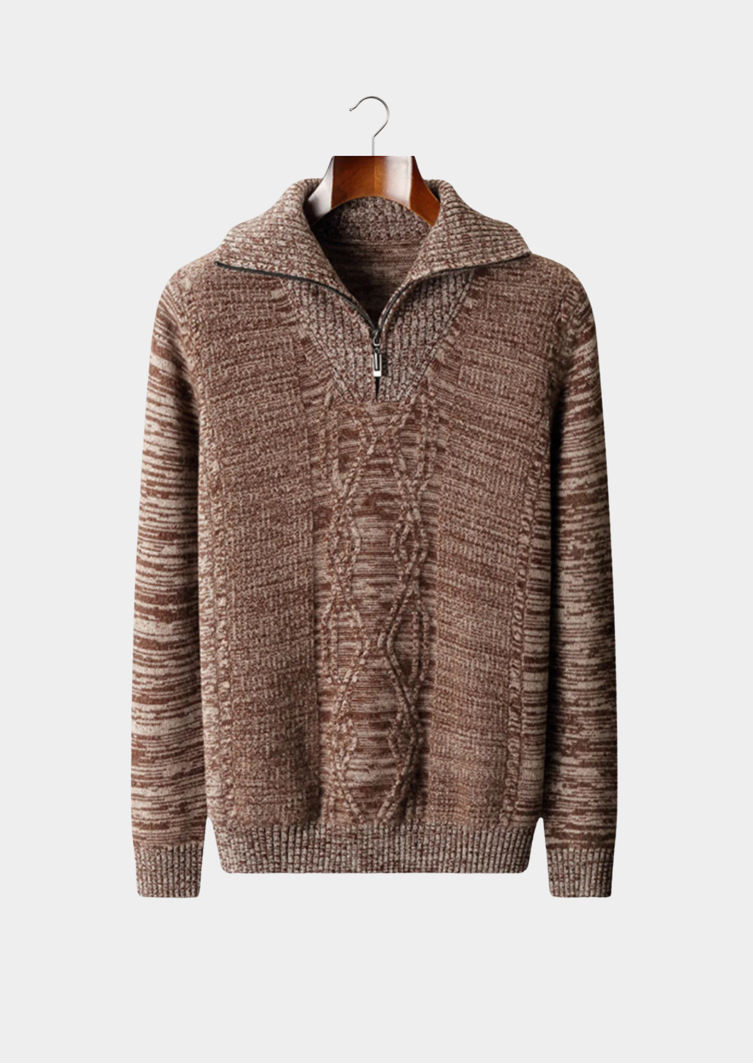 PULL SEMI-ZIP EN LAINE NOBA