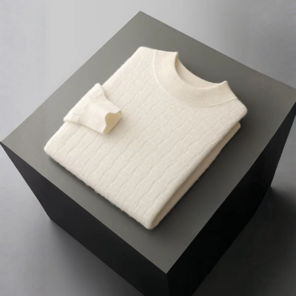 Le pull Oslo en laine mérinos à col montant