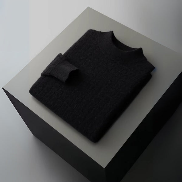Le pull Oslo en laine mérinos à col montant