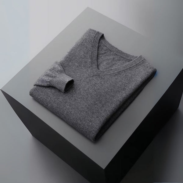 Le pull en laine mérinos col V Amalfi