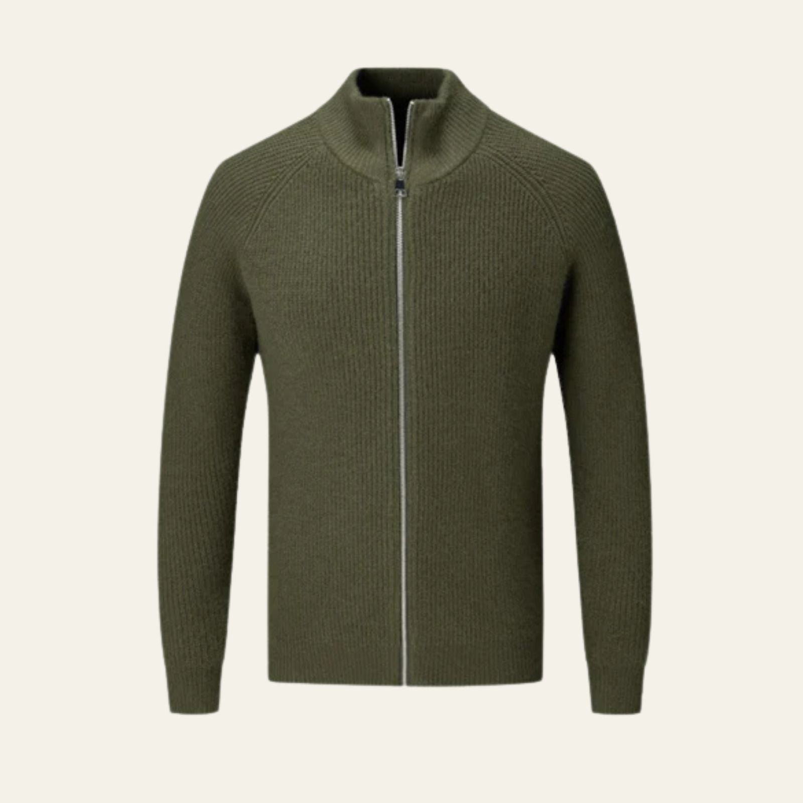 Le gilet zippé en laine Amalfi