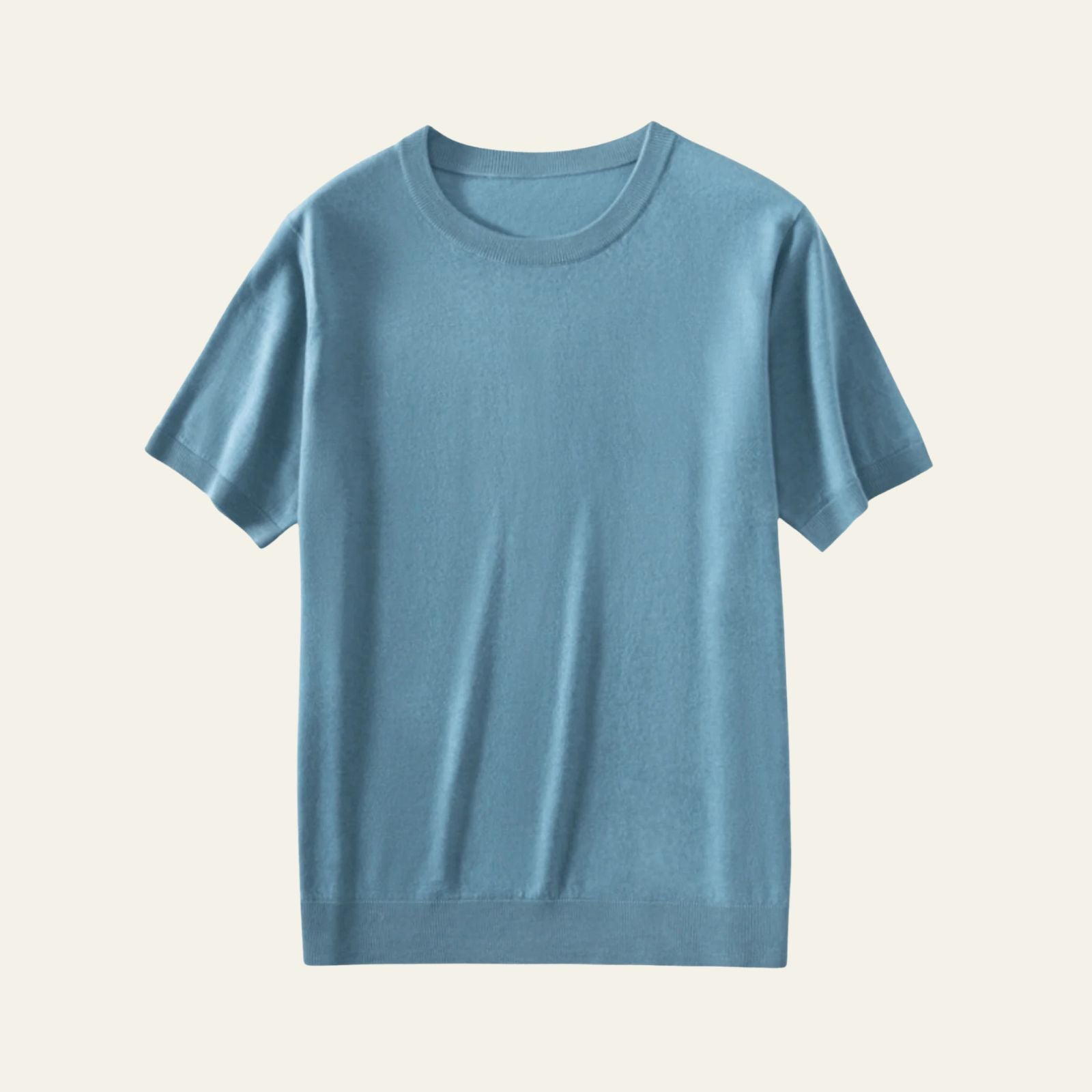 Le T-shirt décontracté en maille de laine Lisbonne