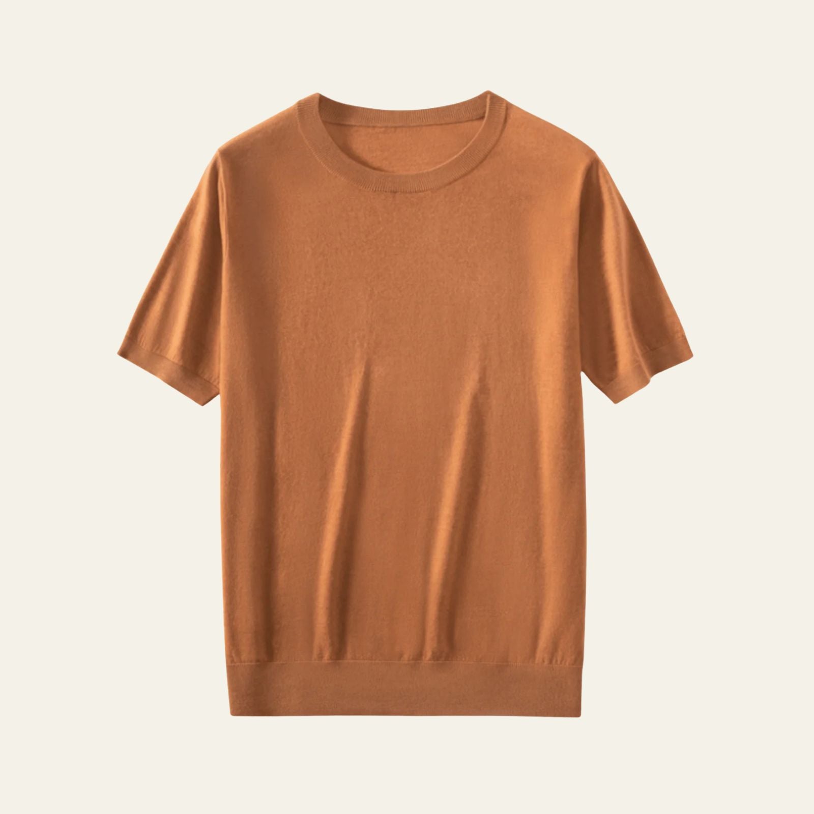 Le T-shirt décontracté en maille de laine Lisbonne