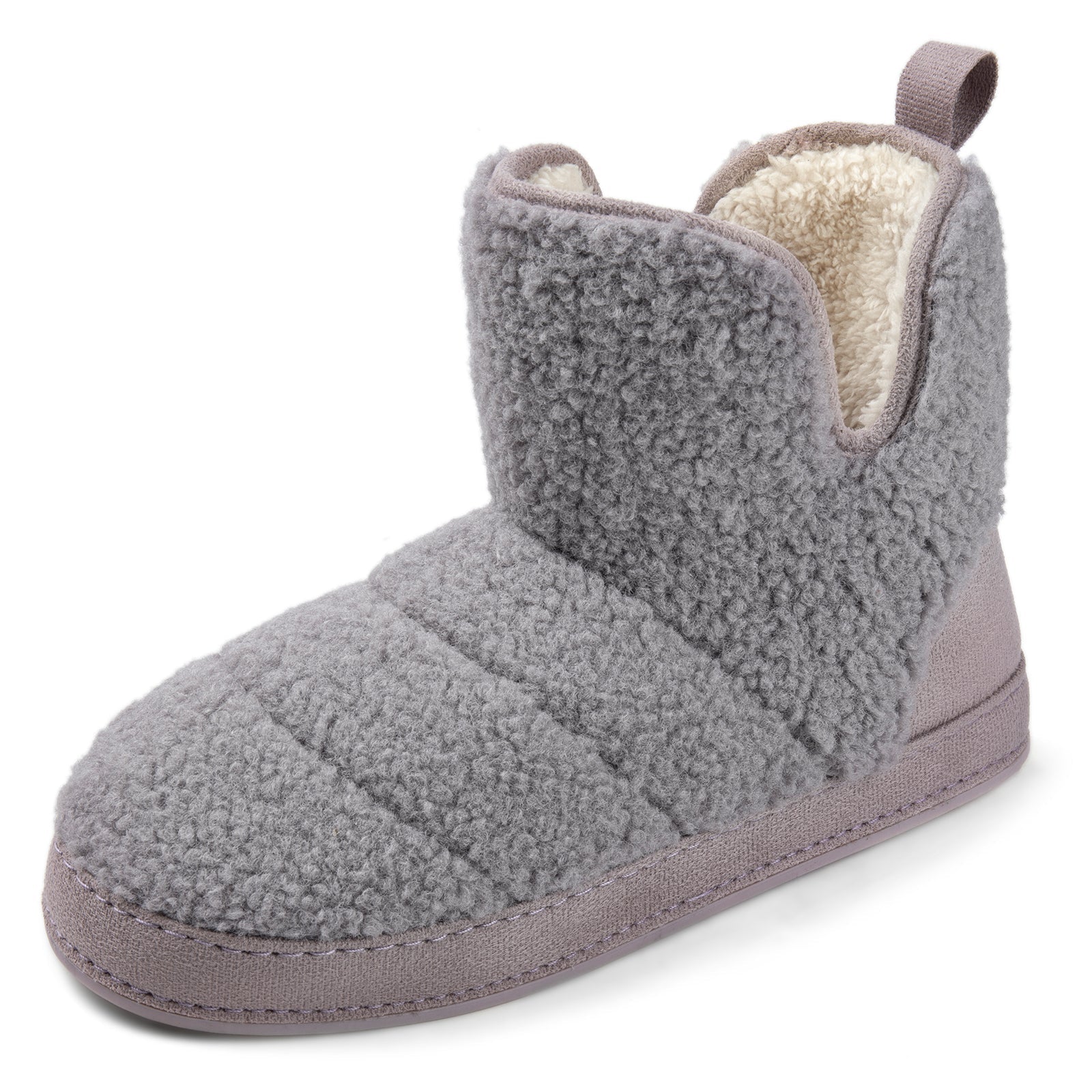 Chaussons montants doublés polaire pour femme, en mousse à mémoire de forme