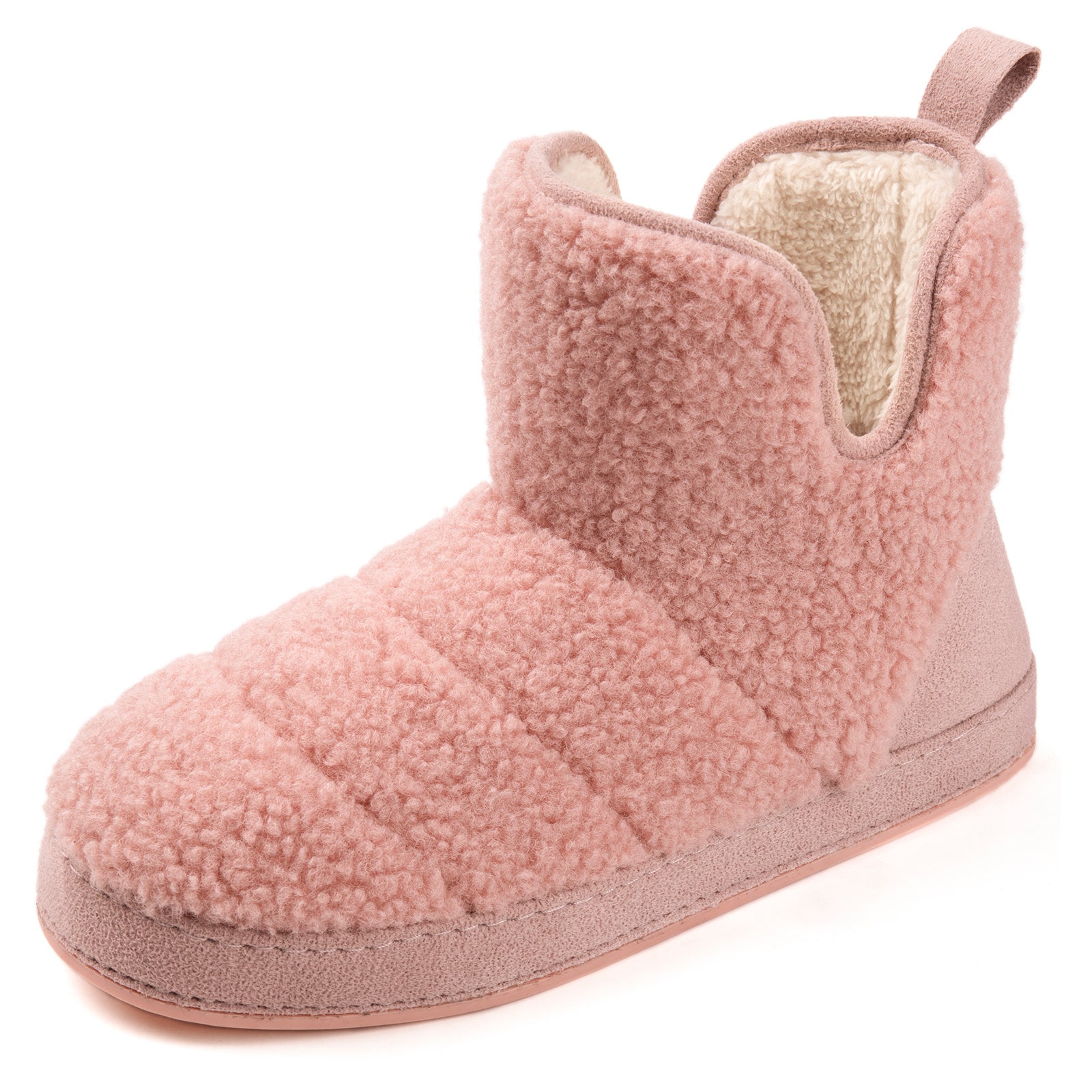 Chaussons montants doublés polaire pour femme, en mousse à mémoire de forme