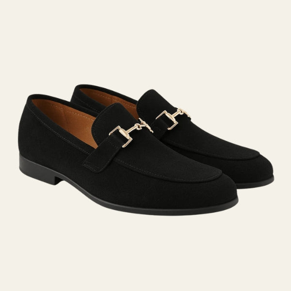 Les mocassins en daim à détails dorés Milano