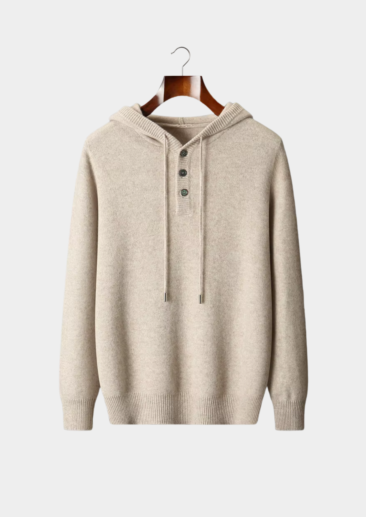 SWEAT À CAPUCHE BOUTONNÉ EN LAINE NOBA