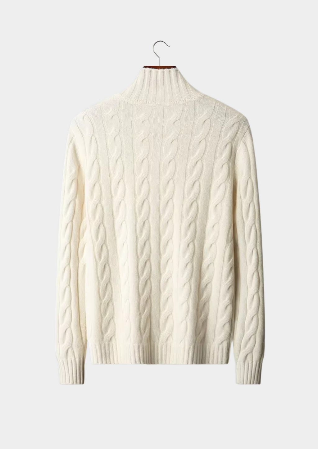 CARDIGAN À DOUBLE FERMETURE ÉCLAIR EN MAILLE CÂBLÉE NOBA WOOL