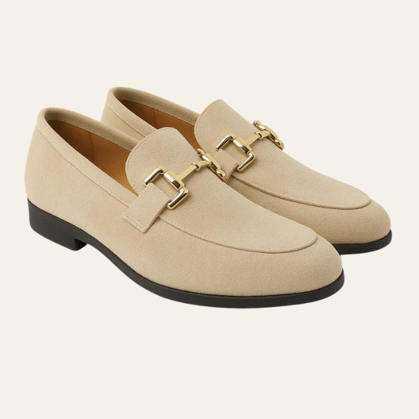 Les mocassins en daim à détails dorés Milano