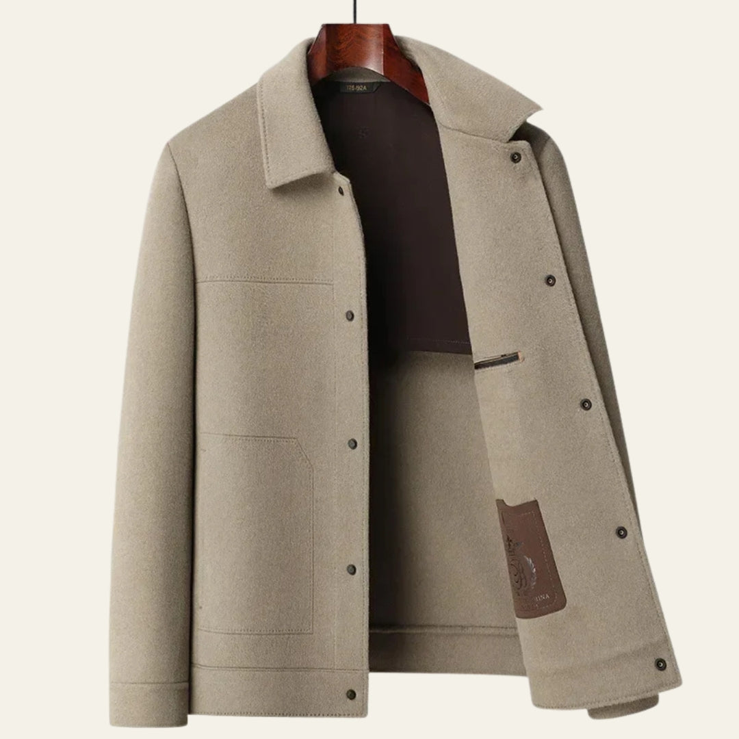 La veste à boutons-pression texturée en laine Aspen