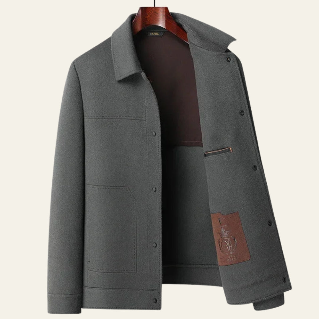 La veste à boutons-pression texturée en laine Aspen