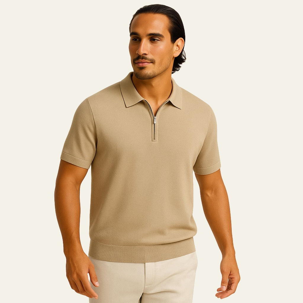 Le polo en maille zippé Marbella