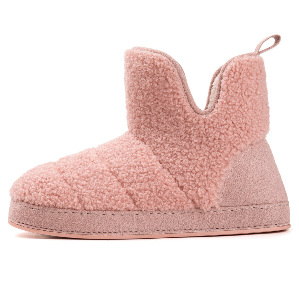 Chaussons montants doublés polaire pour femme, en mousse à mémoire de forme