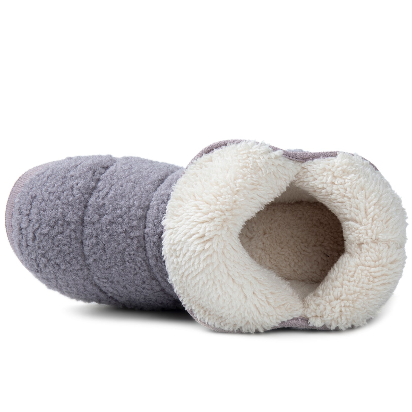 Chaussons montants doublés polaire pour femme, en mousse à mémoire de forme