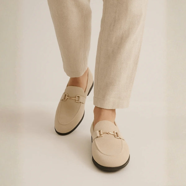 Les mocassins en daim à détails dorés Milano