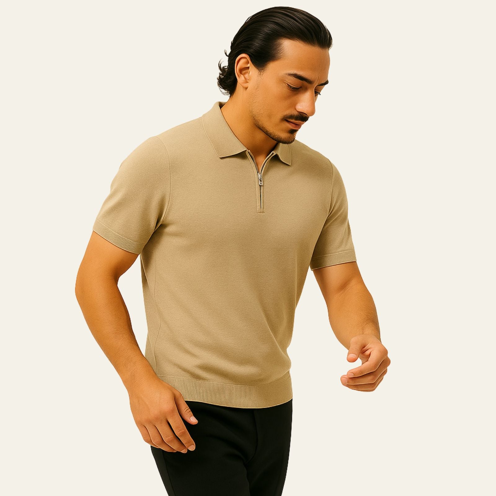 Le polo en maille zippé Marbella