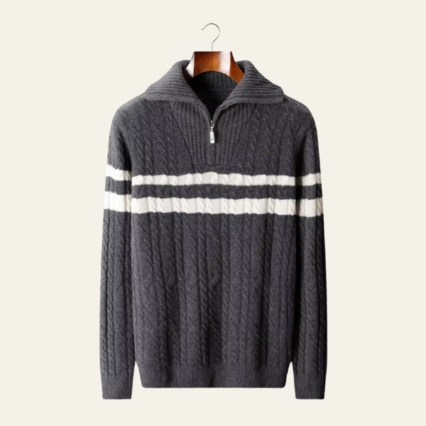 Le pull St. Moritz en laine mérinos avec col zippé