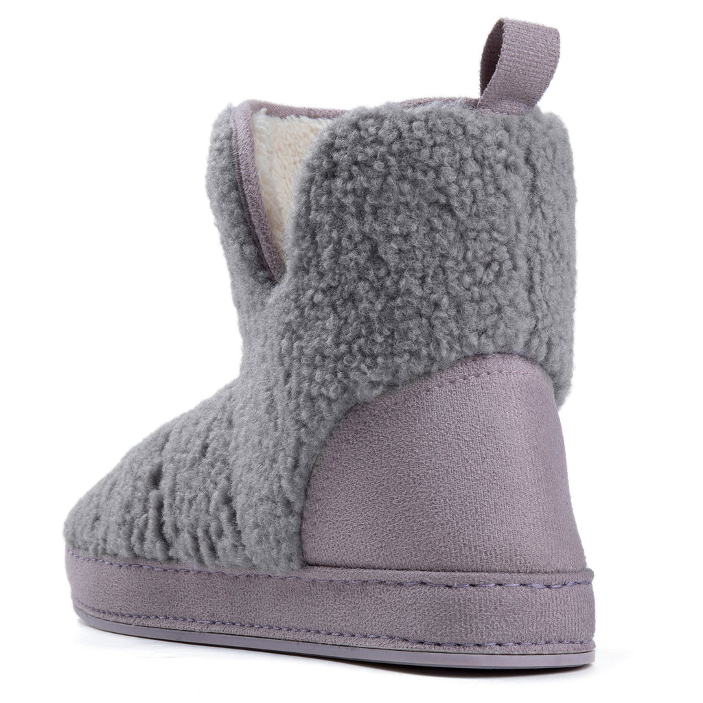 Chaussons montants doublés polaire pour femme, en mousse à mémoire de forme
