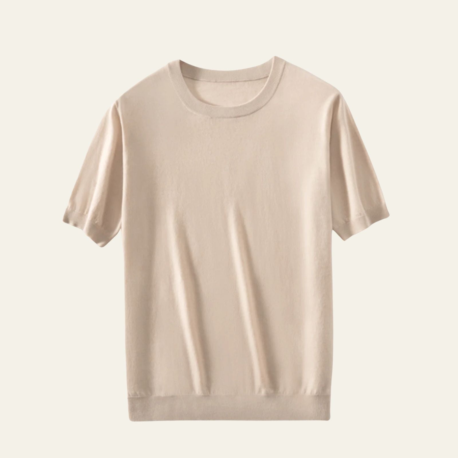 Le T-shirt décontracté en maille de laine Lisbonne