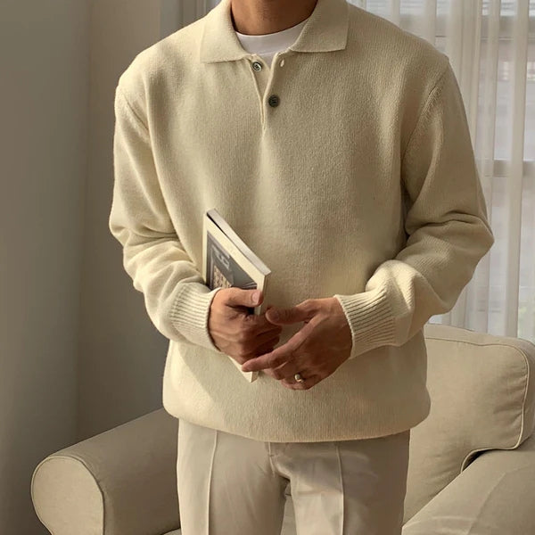Le pull-polo en maille souple Oslo