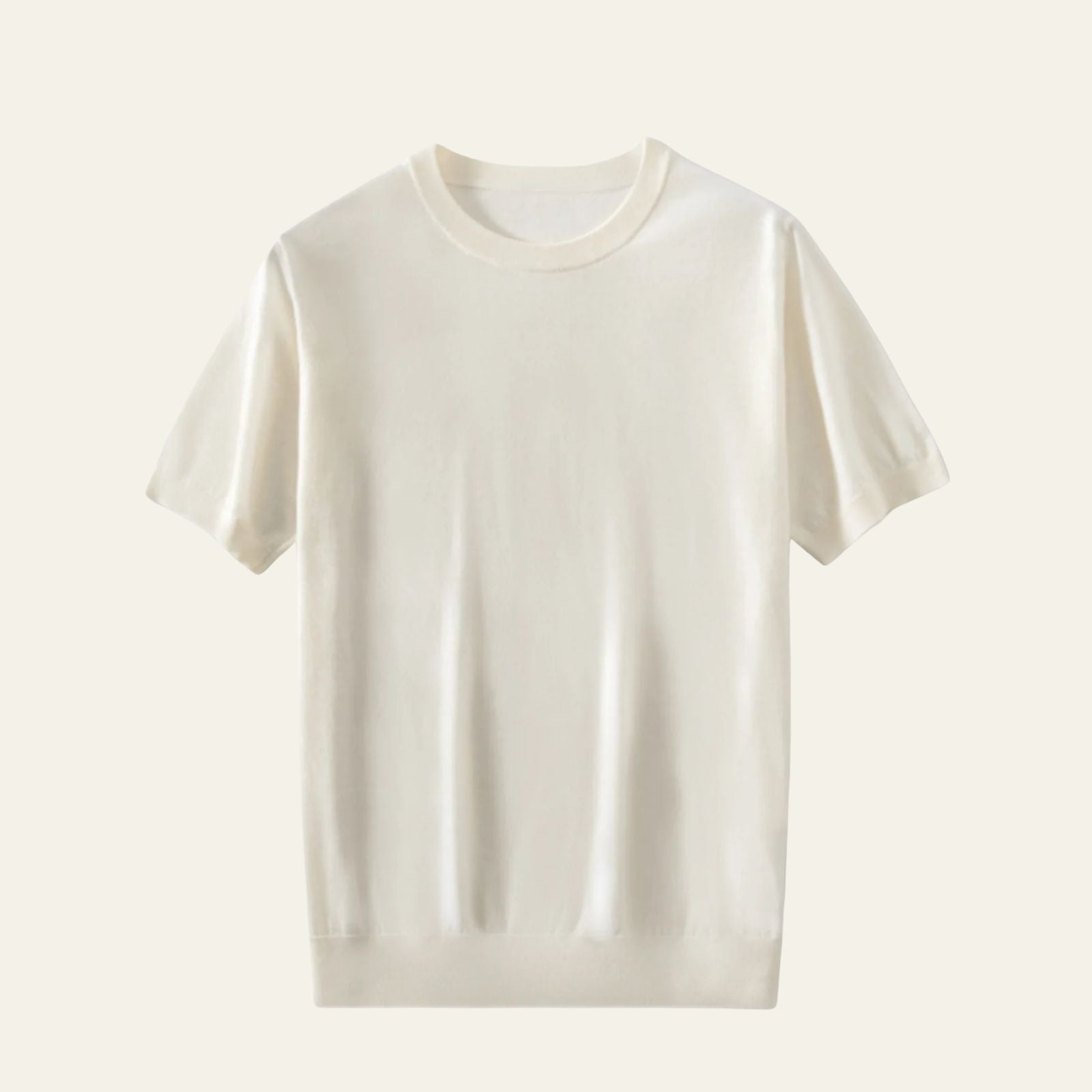 Le T-shirt décontracté en maille de laine Lisbonne