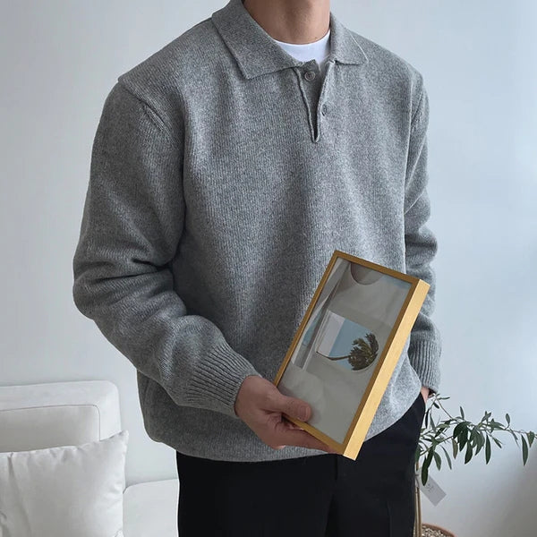 Le pull-polo en maille souple Oslo