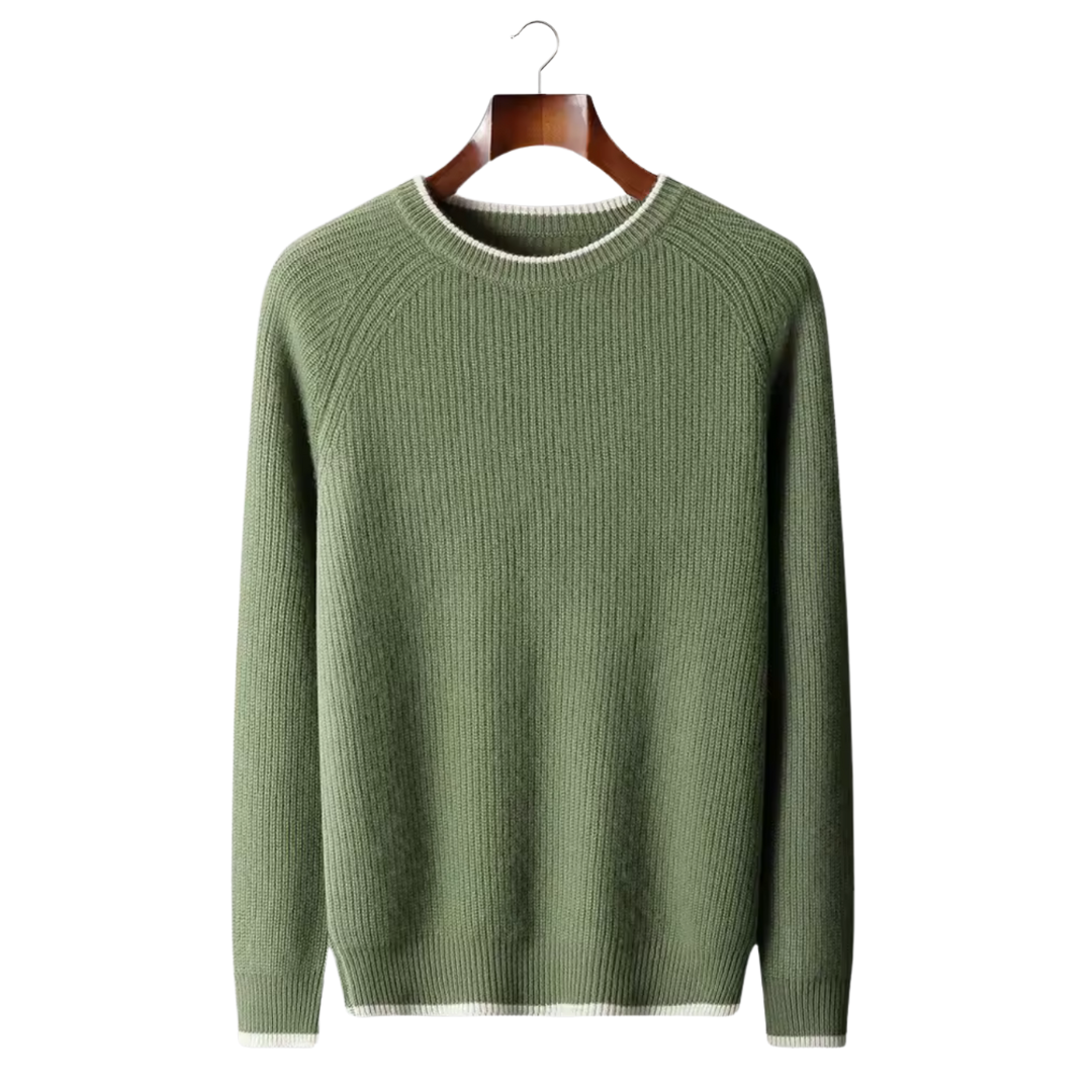 PULL RAS-DU-COU BICOLORE EN LAINE NOBA