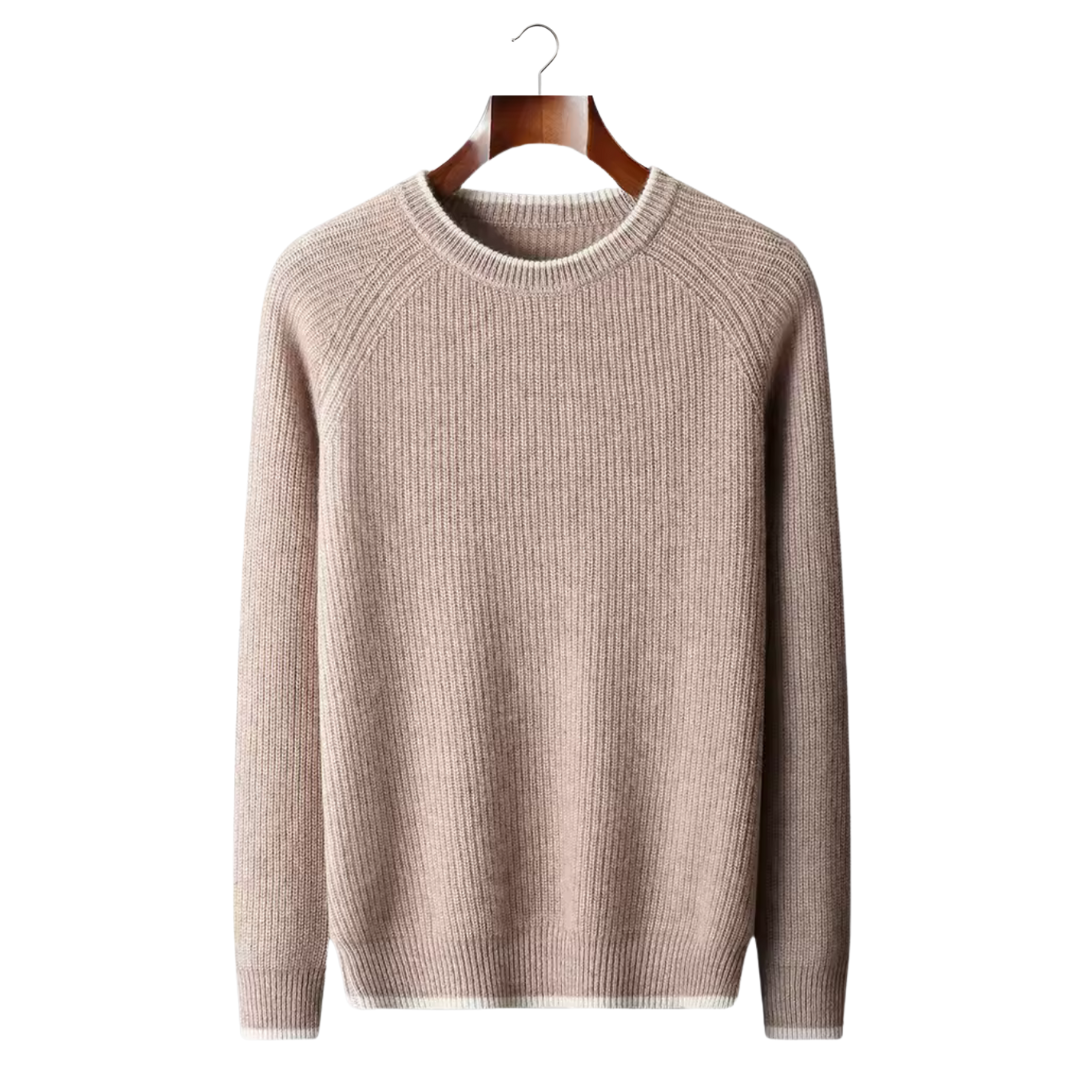 PULL RAS-DU-COU BICOLORE EN LAINE NOBA
