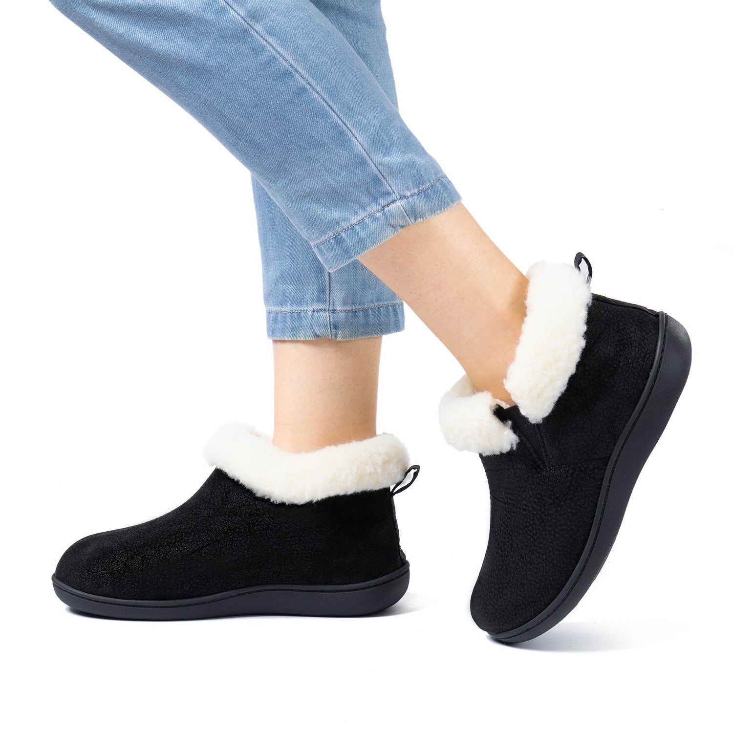 Chaussons bottines en similicuir Sierra RockDove pour femme