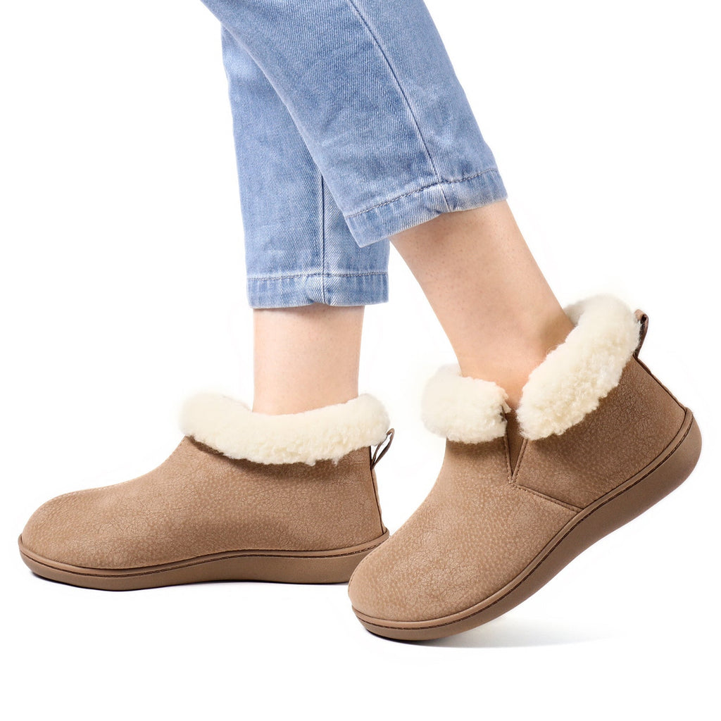 Chaussons bottines en similicuir Sierra RockDove pour femme